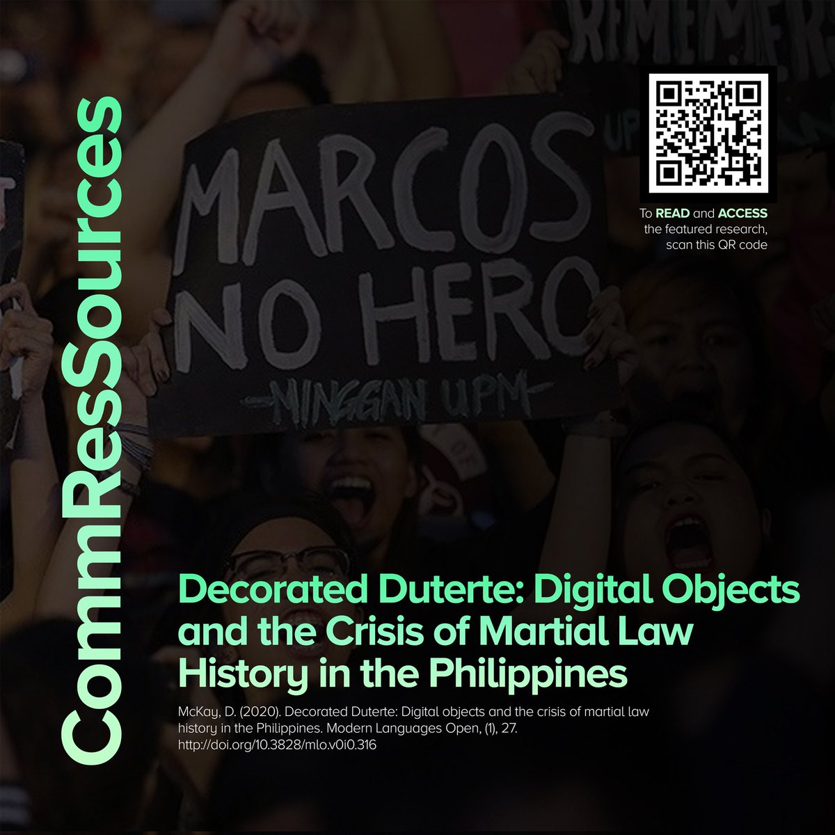 UPCOMMRESSOC's tweet photo. #CommResSources
As this year marks the 36th anniversary of the EDSA People Power Revolution, the UP Communication Research Society commemorates this major historical event by strengthening the calls to never forget and, to never let our country's history be distorted. https://t.co/jrzM5bEVy4