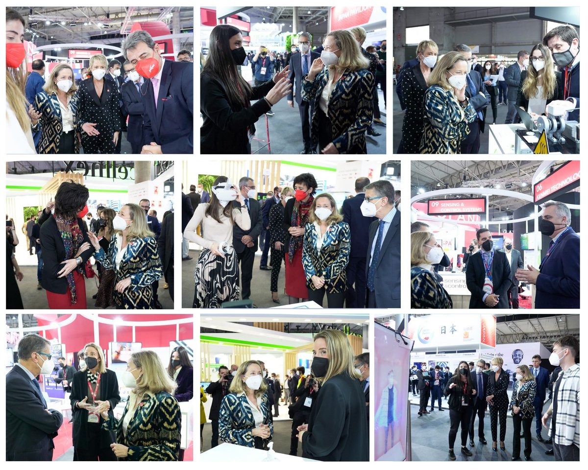 Economía, Comercio y Empresa (@_minecogob) on Twitter photo VP <a href="/NadiaCalvino/">Nadia Calviño</a> visita el Pabellón España #MWC22 y alguna de las empresas: <a href="/AEInnova/">AEInnova</a>, <a href="/galgus_/">Galgus</a>, <a href="/alisys/">Alisys</a>, <a href="/Kenmei_tech/">Kenmei Technologies</a>, <a href="/telecoming/">Telecoming</a>, <a href="/WSG127/">Wise Security</a> y <a href="/futura_space/">FUTURA SPACE ☄</a>.
➡️España será protagonista en el #SpainMWC22, poniendo en valor los proyectos innovadores de sus empresas. VP <a href="/NadiaCalvino/">Nadia Calviño</a> visita el Pabellón España #MWC22 y alguna de las empresas: <a href="/AEInnova/">AEInnova</a>, <a href="/galgus_/">Galgus</a>, <a href="/alisys/">Alisys</a>, <a href="/Kenmei_tech/">Kenmei Technologies</a>, <a href="/telecoming/">Telecoming</a>, <a href="/WSG127/">Wise Security</a> y <a href="/futura_space/">FUTURA SPACE ☄</a>.
➡️España será protagonista en el #SpainMWC22, poniendo en valor los proyectos innovadores de sus empresas.