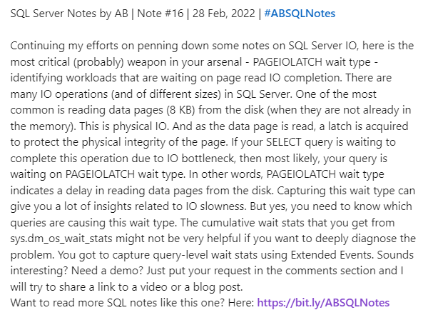 A_Bansal's tweet photo. SQL Server Notes by AB  | Note #16 | 28 Feb, 2022 | #ABSQLNotes https://t.co/HQJuYHAqX8