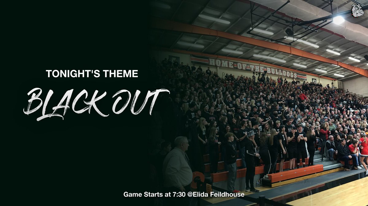 sspiritblock's tweet photo. Theme for Tuesday nights boys basketball game @Elida will be 🚨BLACK OUT🚨. Come out and support the Bulldogs as they take on Kalida @ 7:30. As always, GOODLUCK BULLDOGS❗️🐶 https://t.co/SHdZ4RYOjJ