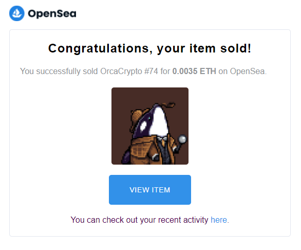 orcadripsociety's tweet photo. #OrcaCrypto #74 Sold!
Big thank you for the awesome collector, https://t.co/9IoNpFslZo for adopting the detective orca, also for supporting orcacrypto ❤
Join discord :
https://t.co/oVm1LHHHRv
#NFTSold #NFTs #NFT #openseanft #Sold https://t.co/d3gfqeDRzF