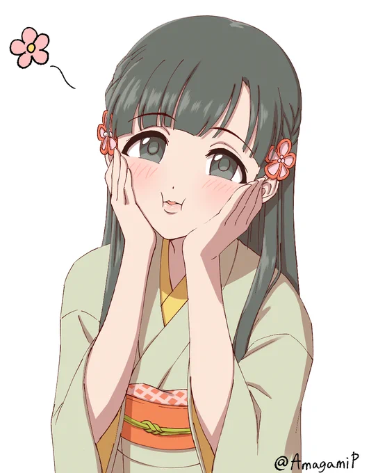 #今月描いた絵を晒そう 
相変わらず紗枝はんばっかり描いてるねぇ 