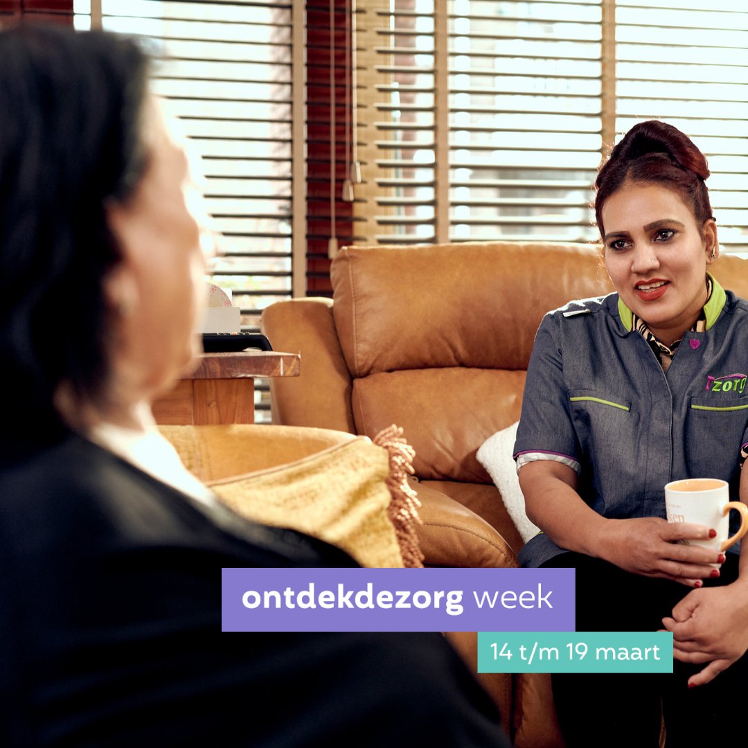 Werken in de thuiszorg iets voor jou? Ontdek het tijdens onze online events op 14, 16 en 18 maart in de #Ontdekdezorgweek! Meer informatie lees je op: bit.ly/35h75Yt 

Tot dan!

#thuiszorg #Tzorg #zoveelmeer