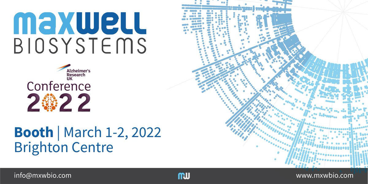 mxwbio's tweet photo. Starting tomorrow we will be exhibiting at the @AlzResearchUK conference 2022. You will find our Field Application Scientist @ayism2 at our booth. She would love to tell you more about how our HD-MEA Systems can be used for dementia research!

We hope to see you there #ARUKConf22 https://t.co/N5gFUjYKM3