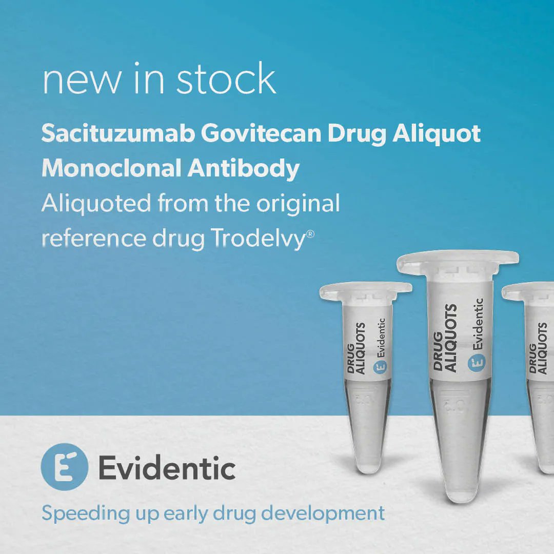 Evidentic_'s tweet photo. With Evidentic, the procurement of therapeutic molecules is easy like 1, 2, 3: First, you let us know what you need, then we send you an offer and finally send it to you. Our last addition is Sacituzumab Govitecan (from the original drug Trodelvy)® https://t.co/5smoJwNeMg. https://t.co/C0s6mS4hLb