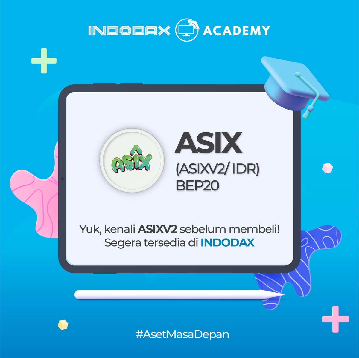 indodax's tweet photo. Asix (ASIXV2) mulai diperdagangkan di Indodax pada Kamis, 3 Maret 2022. 

Bagaimana sebenarnya ASIX itu? Baca selengkapnya https://t.co/nGgRT9JbKA

#indodax #asetmasadepan https://t.co/F5xpP3UAPK