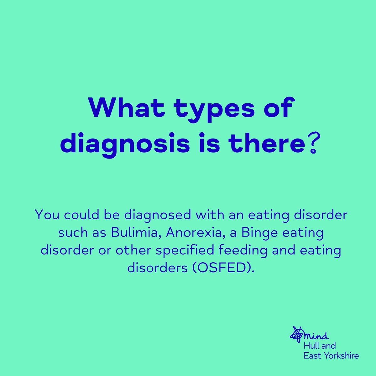 MindHEY's tweet photo. Between 1.25 and 3.4 million people in the UK are affected by an eating disorder, so we wanted to raise awareness of them this Eating Disorder Awareness Week by answering some FAQ’s. You can also call 01482 718130 for more information and advice too. https://t.co/tN5uL1fPPo