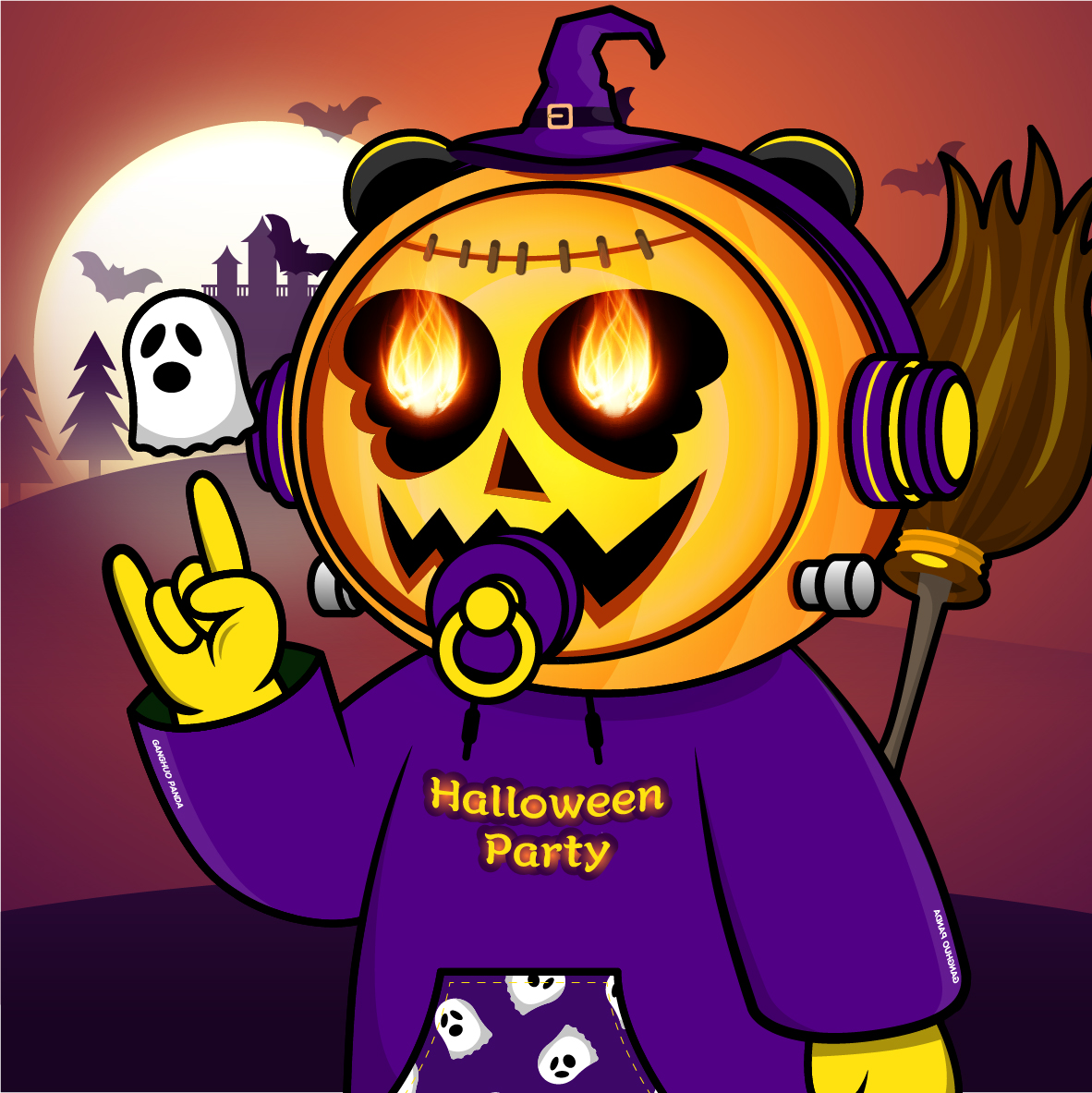 Halloween panda #NFTs #NFTCommunity #nftart #NFTartist
