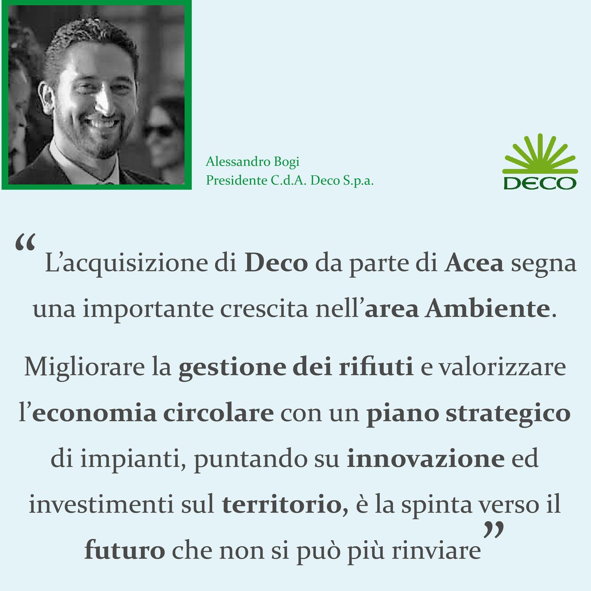 ♻️ #Piano #strategico di #impianti ed #economia #circolare: un binomio vincente per costuire un #futuro più #sostenibile♻️

#deco #investimenti #acea #sostenibilità #ambiente #rifiuti  #territorio #innovazione