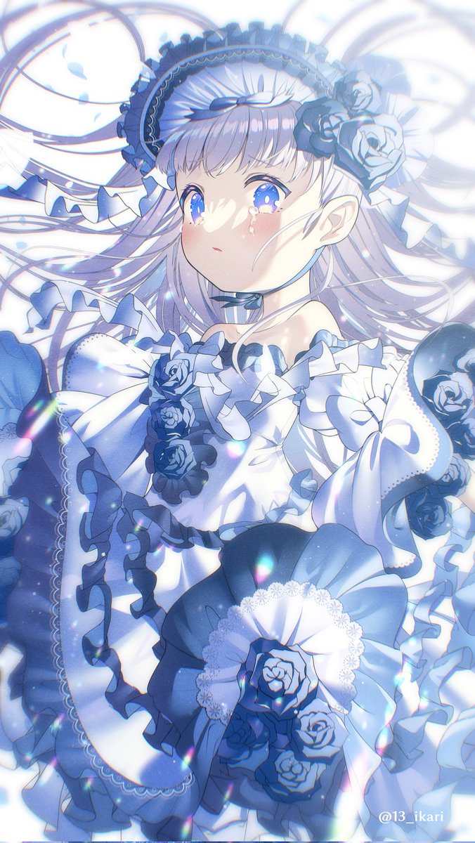 「#今月描いた絵を晒そう
フリルいっぱいのこのイラスト! 」|いかりのイラスト