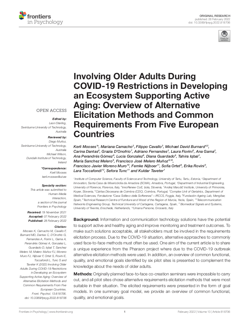 COST ACTION CA16226: Smart Habitat for the Elderly tweet media