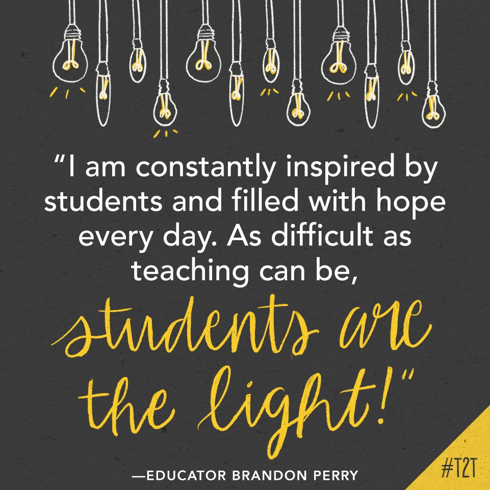 teacher2teacher's tweet image. Monday motivation via educator @blperry3: