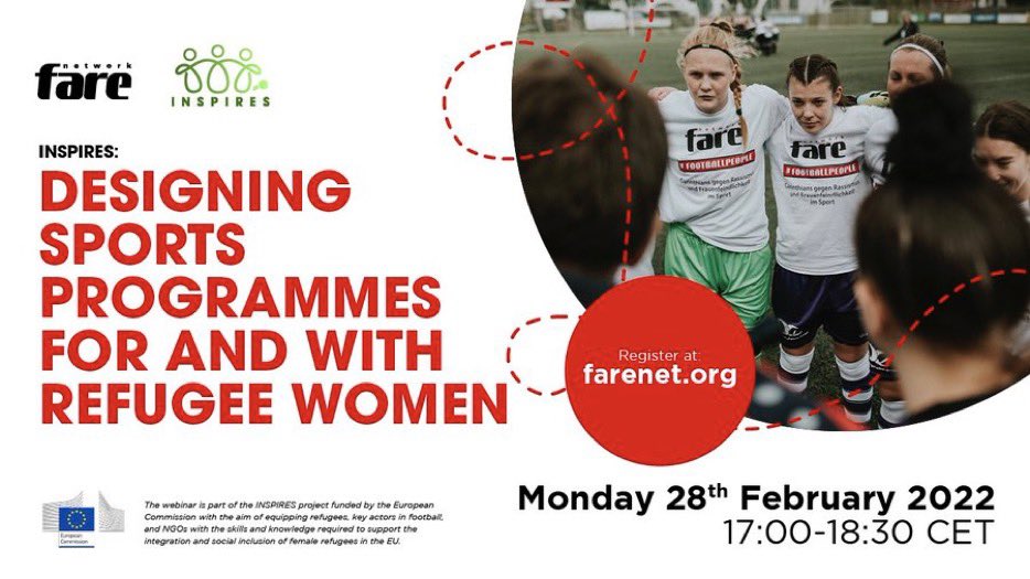 farenet's tweet photo. Refugees are being created in EVERY corner of the 🌎 EVERY day.

More than 84 million people in 2021. 

How can ⚽️ work with refugees, especially women + girls?

At 5pm CET hear from Barcelona Foundation, UN refugees, Irish FA + leading experts.

Register https://t.co/atMLNhFovV https://t.co/wSBk5n8AQL