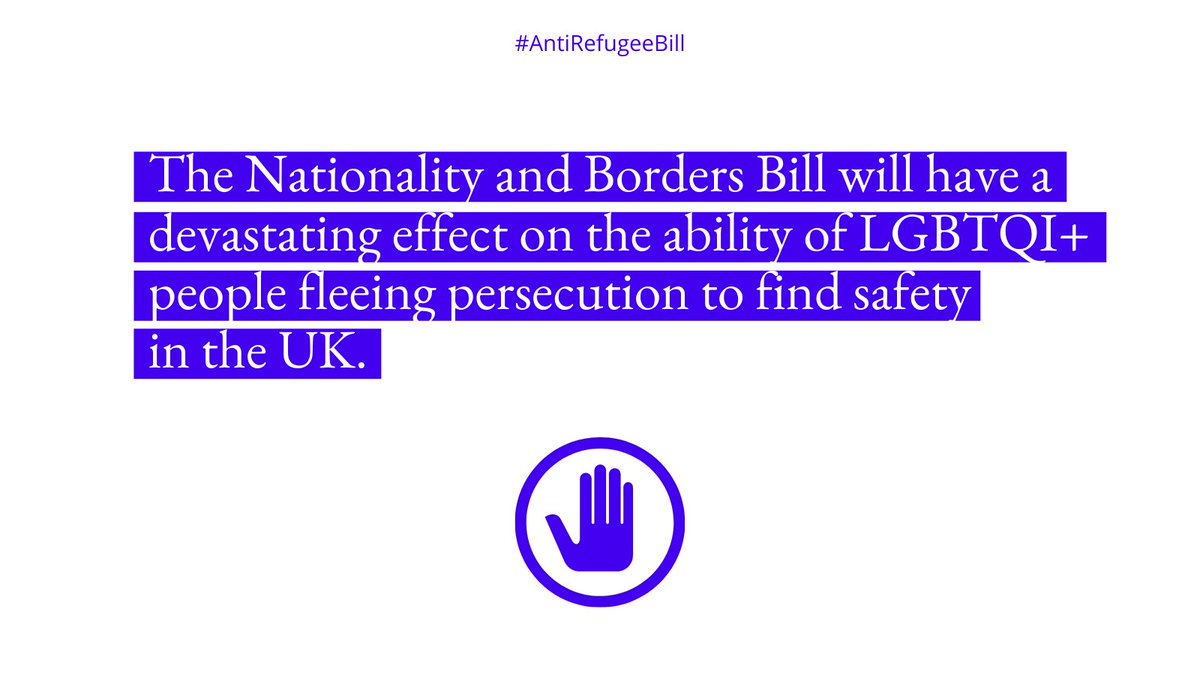 Today, the House of Lords will debate and vote on the  #AntiRefugeeBill.  

If the bill goes ahead, more #LGBTQI+ people will be refused asylum and face return to countries where they won't be free to be themselves and their lives will be at risk.

#StopNABB