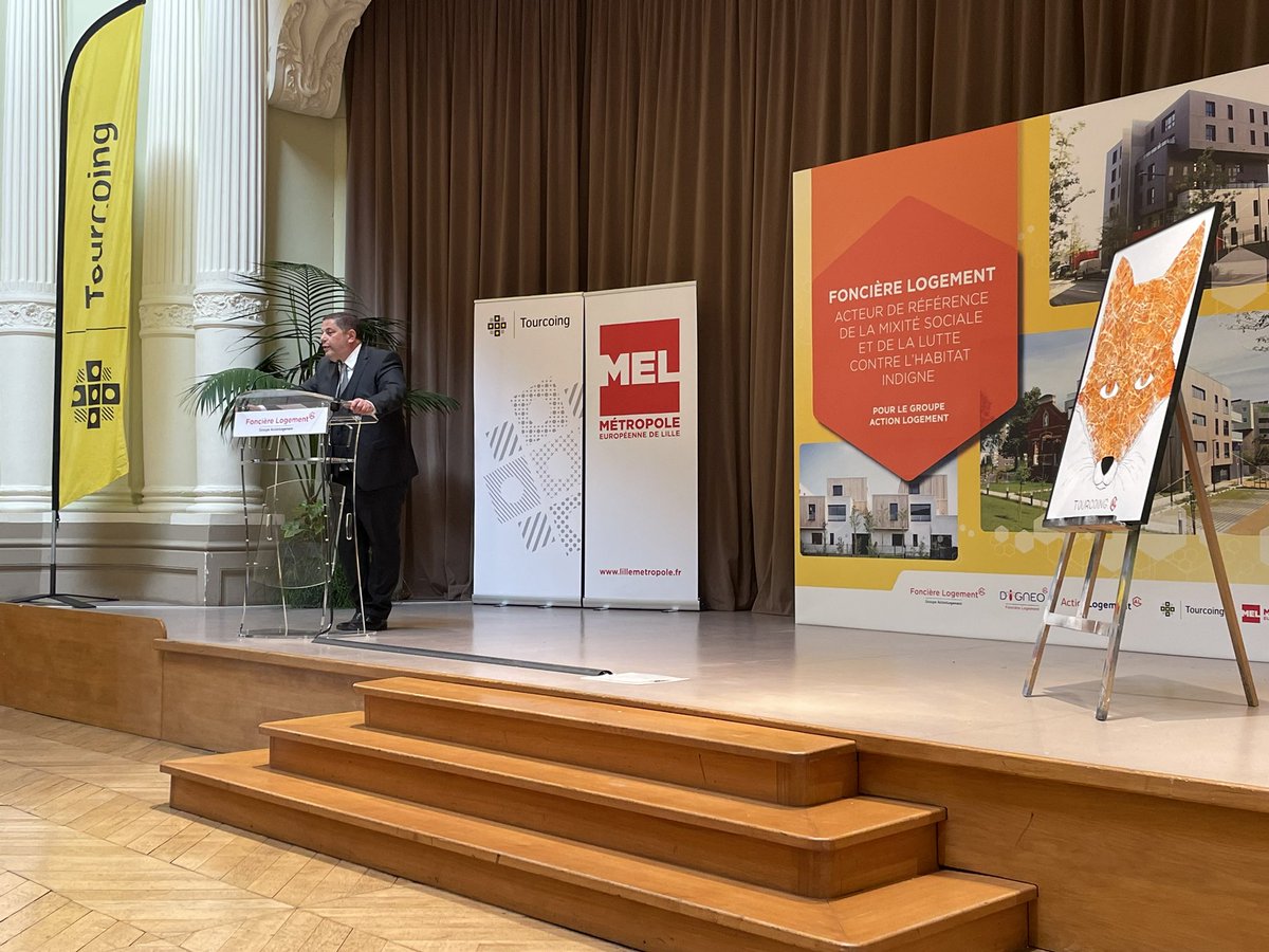 Foncière Logement, Groupe Action Logement a choisi Tourcoing pour célébrer ses 20 ans. Merci #brunoarcadipane d’avoir choisi les HdF.
Le logement social est né ici et se développe ici avec les partenaires sociaux  #actionlogement #medefhdf
