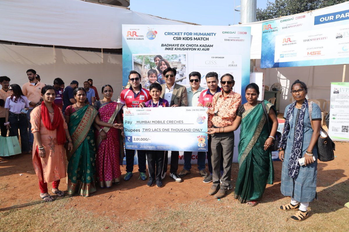 MCHI_President's tweet photo. #CREDAIMCHI #MPL8 #CSRActivity
The CSR #tournament, being an important part of MPL – 8 was played by children of #constructionworkers from our Mumbai Mobile Creches, our #NGO partners. https://t.co/d85cGAk2LP