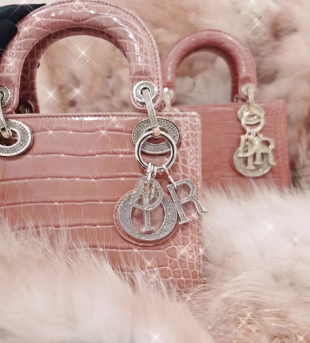 Bags | Christian Dior Pink Bullcalf Leather Medium Diorissimo Tote Bag Purse  W Pouch | Poshmark
