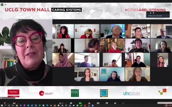 PSIglobalunion's tweet photo. PSI is ready to engage with @UCLG to work together to shape progressive, transformative public care policies and reclaim the adequate public funding needed to equitably deliver quality local #publiccare services to all. 
👉https://t.co/BPa2KRSKwu

#MakeCarePublic https://t.co/o6tSlpkZ0z