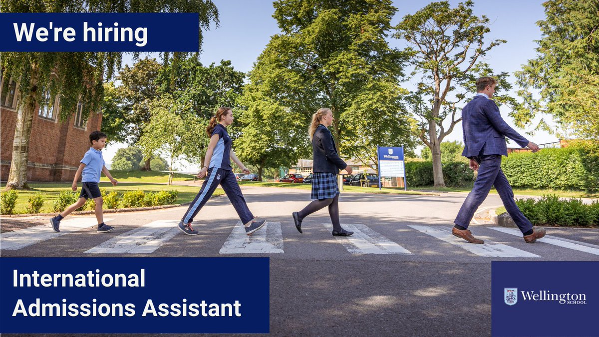 wellingtonsch1's tweet image. We seek an International Admissions Assistant. Applicants will ideally have experience of International Markets and/or Independent Schools. This is a full time, all year round position.
For further details tinyurl.com/33c26f66 
#outstandingrelationships #excellence