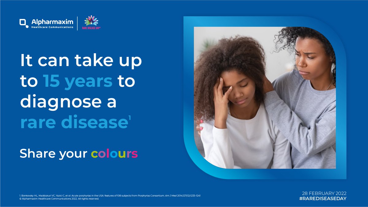 Alpharmaxim's tweet photo. It's #RareDiseaseDay2022.

It can take up to 15 years to reach a diagnosis for a rare disease, and 30% of children with a rare disease do not live to see their 5th birthday.

Learn more about Rare Disease Day here: https://t.co/Pjs2ociGQi

**Believe in Special**

@rarediseaseday https://t.co/Hw6D9b26yZ