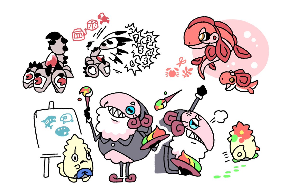 図鑑描いてました #今月描いた絵を晒そう 