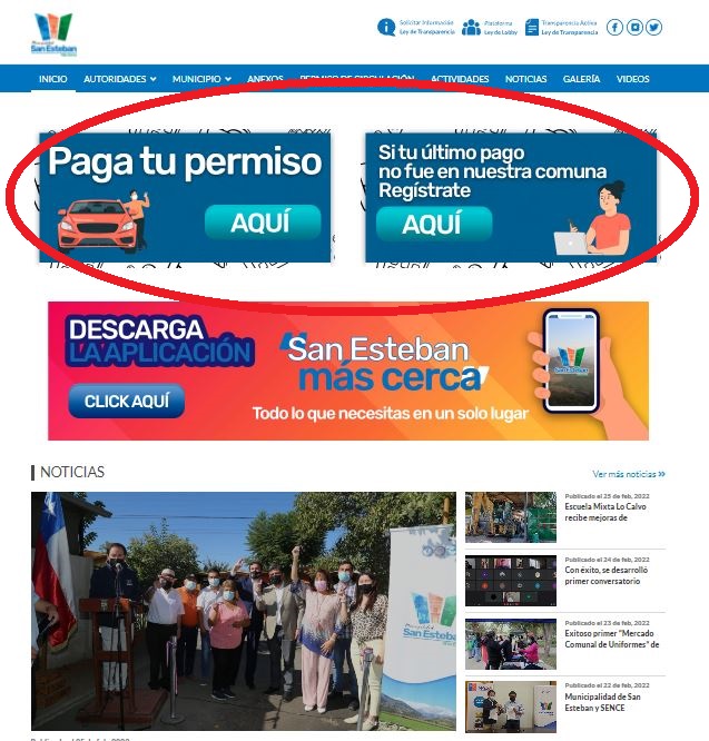 Muni_SanEsteban's tweet photo. Ya está habilitado el pago online del permiso de circulación año 2022 en nuestra página web https://t.co/W9Wfgrp8Yu, en la que, además, habilitamos la opción para que puedas registrar tu vehículo, si no realizaste este proceso en la comuna el año anterior.

#YoPagoEnSanEsteban https://t.co/wObPw2bNyu