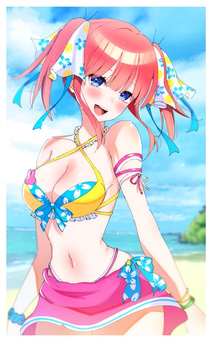 黒崎ココさんがTwitterに投稿した中野二乃(五等分の花嫁)のイラスト。