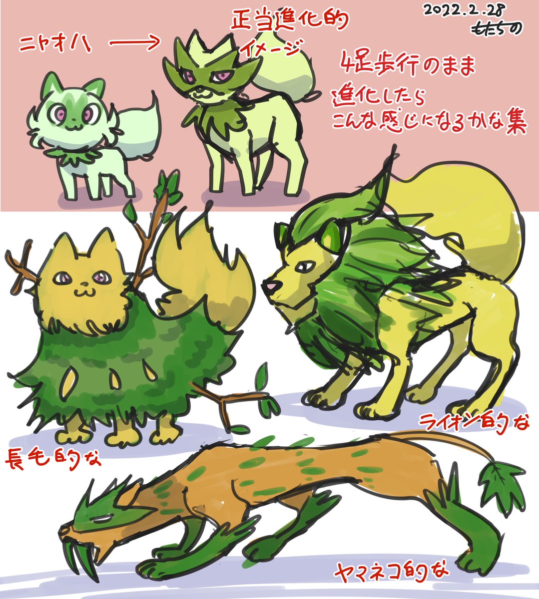 ニャオハが4速歩行のまま進化したらどうなるか？ ゆーても元が猫だから