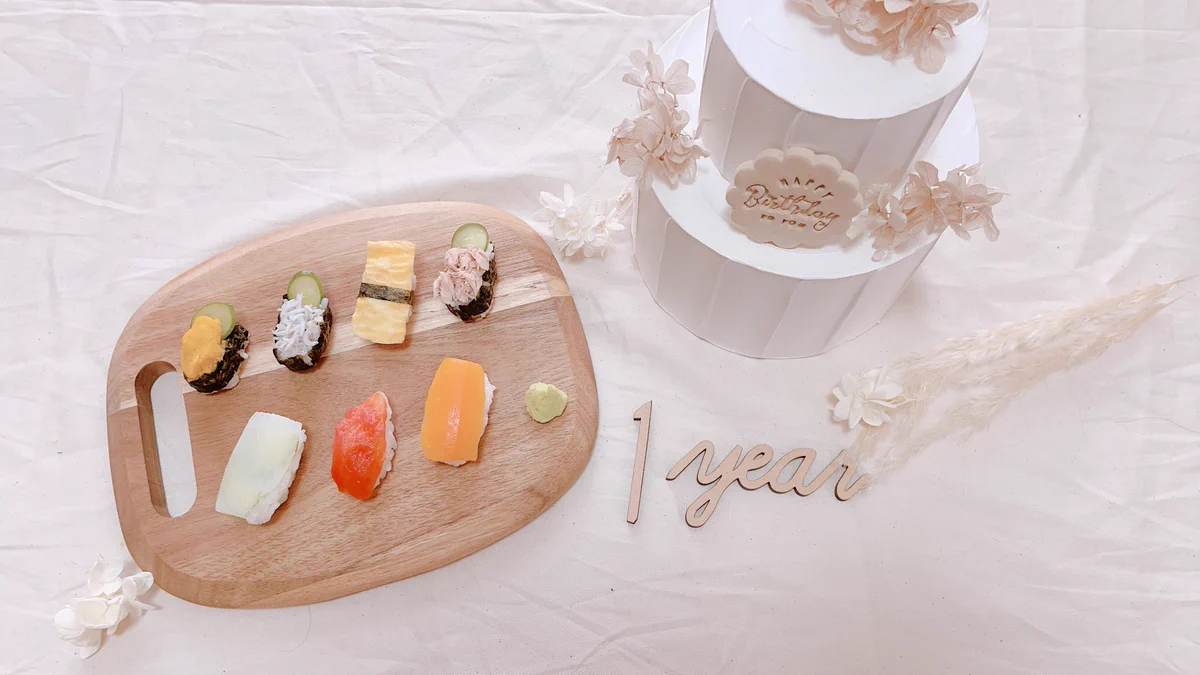 奥さんが作った赤ちゃん寿司が素敵すぎる！うに、まぐろ、わさびも全て赤ちゃんが食べられる食材でできています！