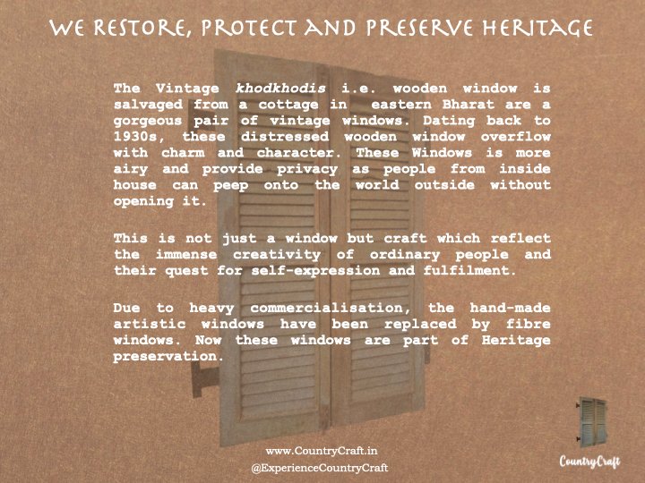countrycraft's tweet photo. #CountryCraft Restores, Preserve & Promotes Bharatiya Heritage.
This Window is salvaged, restored & preserved from the state of West Bengal, India.
#Heritage #Vintage #Culture #Craft #Window #Carpenter
email: info@countrycraft.in https://t.co/w1dAZZ2F6q