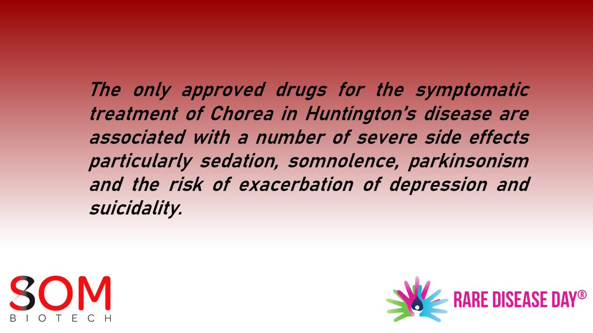 #HuntingtonsDisease is a rare inherited neurodegenerative disorder of the central nervous system. Join us in supporting #RareDiseaseDay and raise awareness and generate change for those living with rare diseases, including Huntington’s. rarediseaseday.org