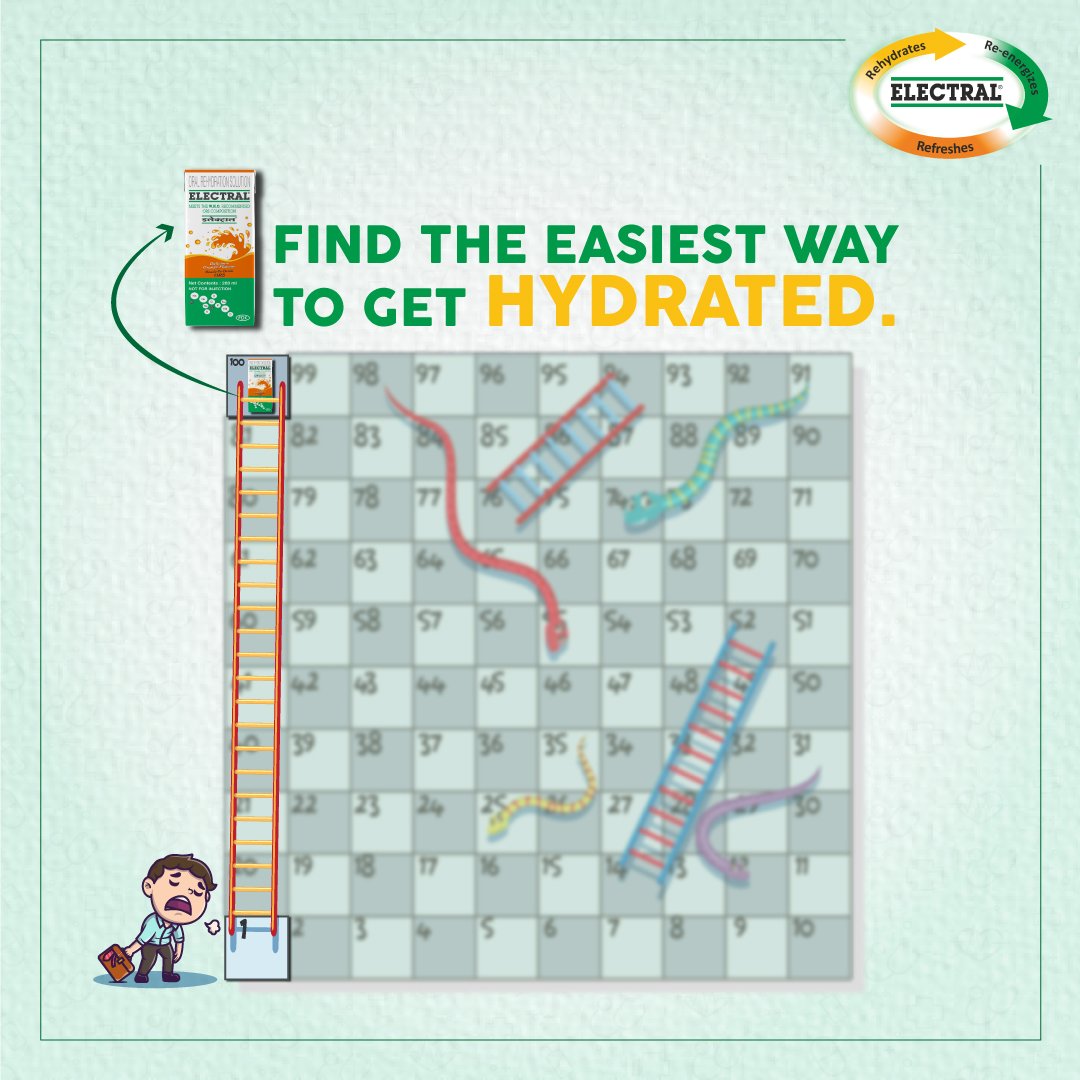 electralofc's tweet image. A quick climb to the heights of hydration.
.
.
#Game #SnakeandLadder #SapSidi #Electral #Hydration #Diarrhoea #Water #Dehydration #Rehydration #India