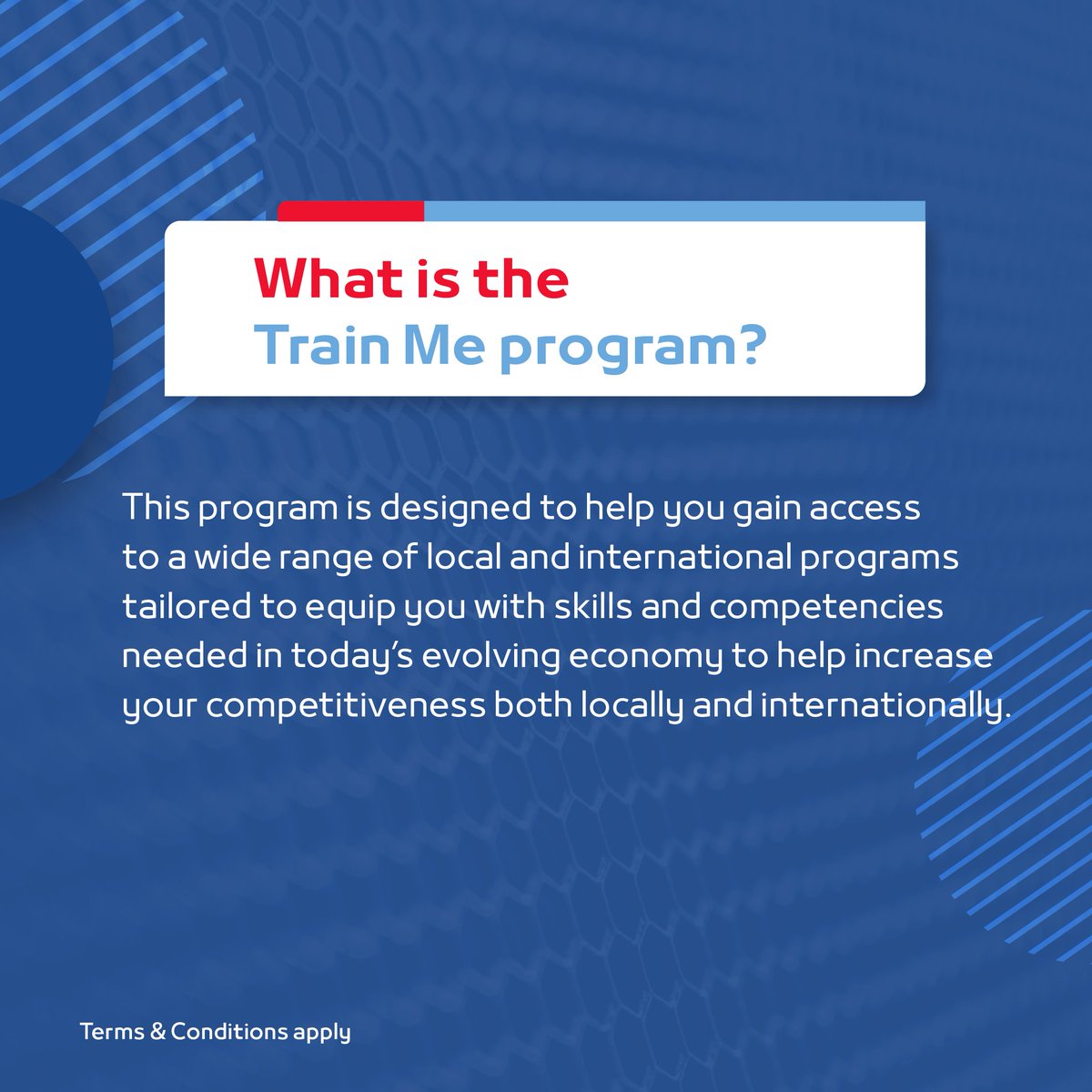 TamkeenBahrain's tweet image. All you need to know about the Train Me program
#TamkeenPrograms #TamkeenStrategy #TrainMe #HumanCapitalDevelopment