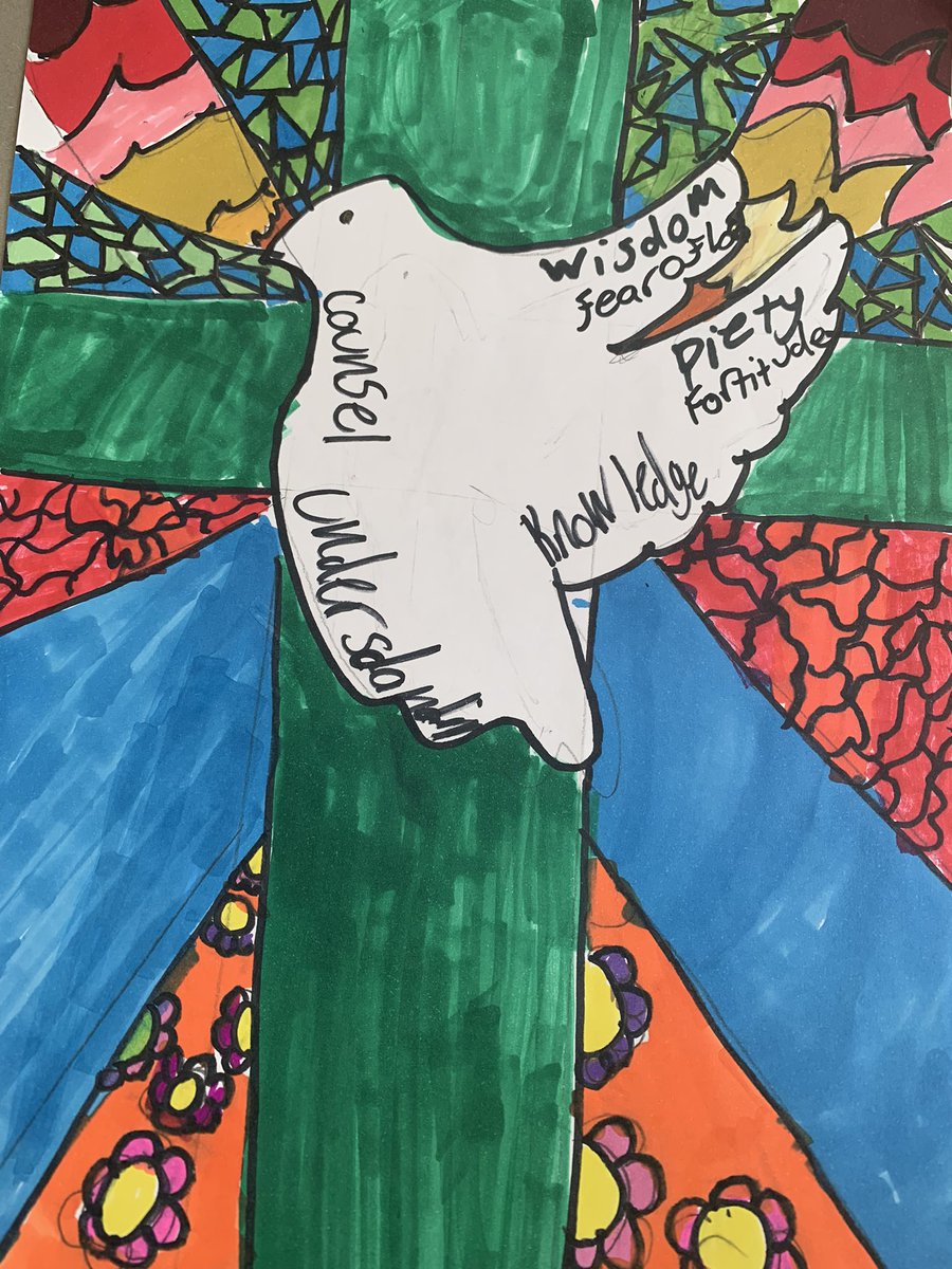 StAugustine_PS's tweet photo. P7 Rm 10 have been learning about the Holy Spirit as part of our preparation for Confirmation. We are trying to use the Gifts of the Holy Spirit in our everyday lives @FrKane @AugustinesYouth @motherwellre #Confirmandi https://t.co/Fm3L59xCwy