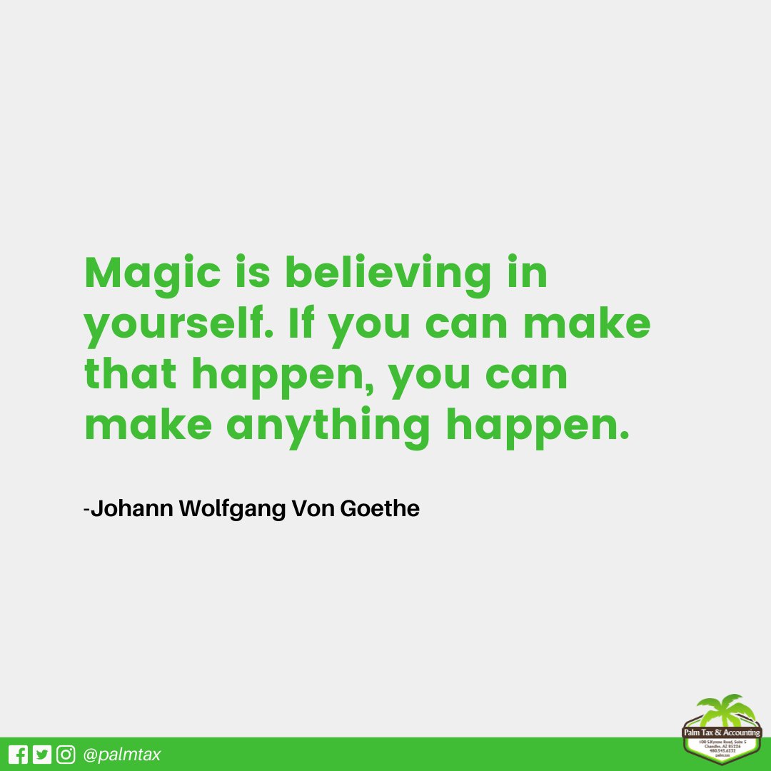 palmtax1's tweet photo. Magic is believing in yourself. 
#taxservices #taxprofessional https://t.co/2HpU70H8Uk