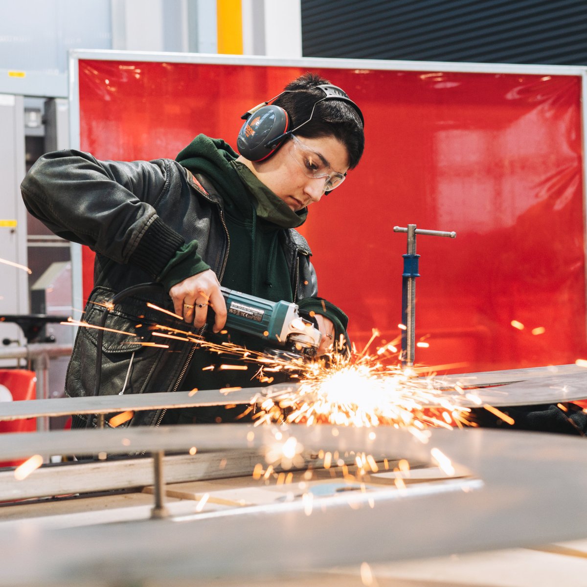 bloqsuk's tweet photo. Joining the ranks of our technical team is MJ. We're delighted they are now on board to keep all our machines in perfect working order, and fabricating. MJ is super helpful and friendly and a great addition to Bloqs. #AllHandsOnDeck #MeetTheTeam #BuildingBloQs #OpenAccessWorkshop https://t.co/rPfBujLJbU