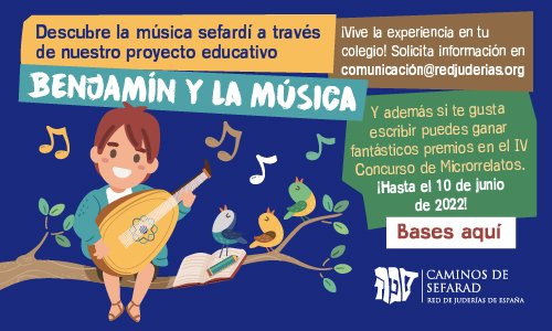 Red de Juderías (@redjuderias) on Twitter photo 🎶🎶Felices y honrados de contar con un Jurado de excepción en la IV Edición de nuestro Concurso de Microrrelatos dedicado a la música. Mil gracias a <a href="/JimmyBarnatan/">Jimmy Barnatán Oficial</a> quien presidirá el Jurado y a quien acompañarán <a href="/CotyAserin/">Coty Aserín</a> <a href="/Mara_Aranda/">Mara Aranda</a> y <a href="/carmelojorda/">Carmelo Jordá</a>
ℹredjuderias.org/convocatoria-4… 🎶🎶Felices y honrados de contar con un Jurado de excepción en la IV Edición de nuestro Concurso de Microrrelatos dedicado a la música. Mil gracias a <a href="/JimmyBarnatan/">Jimmy Barnatán Oficial</a> quien presidirá el Jurado y a quien acompañarán <a href="/CotyAserin/">Coty Aserín</a> <a href="/Mara_Aranda/">Mara Aranda</a> y <a href="/carmelojorda/">Carmelo Jordá</a>
ℹredjuderias.org/convocatoria-4…