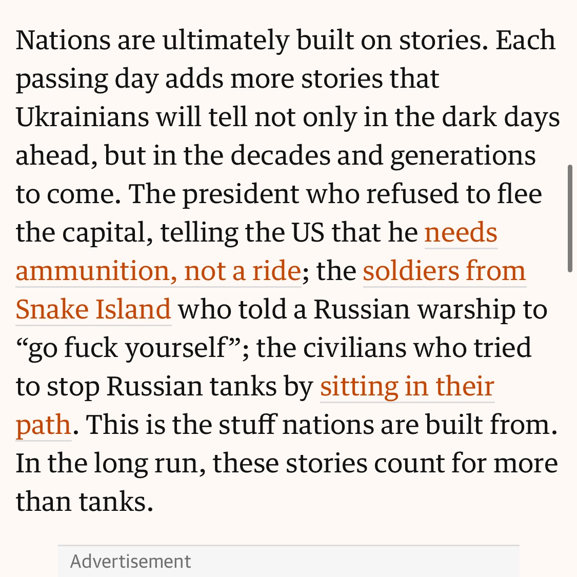 From Yuval Noah Harari. Nations are built on stories.