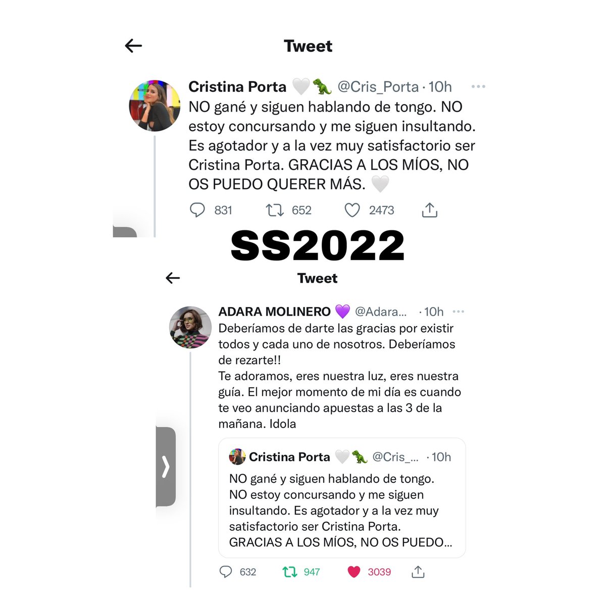 apoyoaadara's tweet photo. #Secret28F los num hablan por sí solos… @SecretStory_es no insistáis en llevarla más @AdaraMolinero @Cris_Porta céntrate en arreglarte con Luca porq esto no es lo tuyo… https://t.co/Fj7HA1YJmo