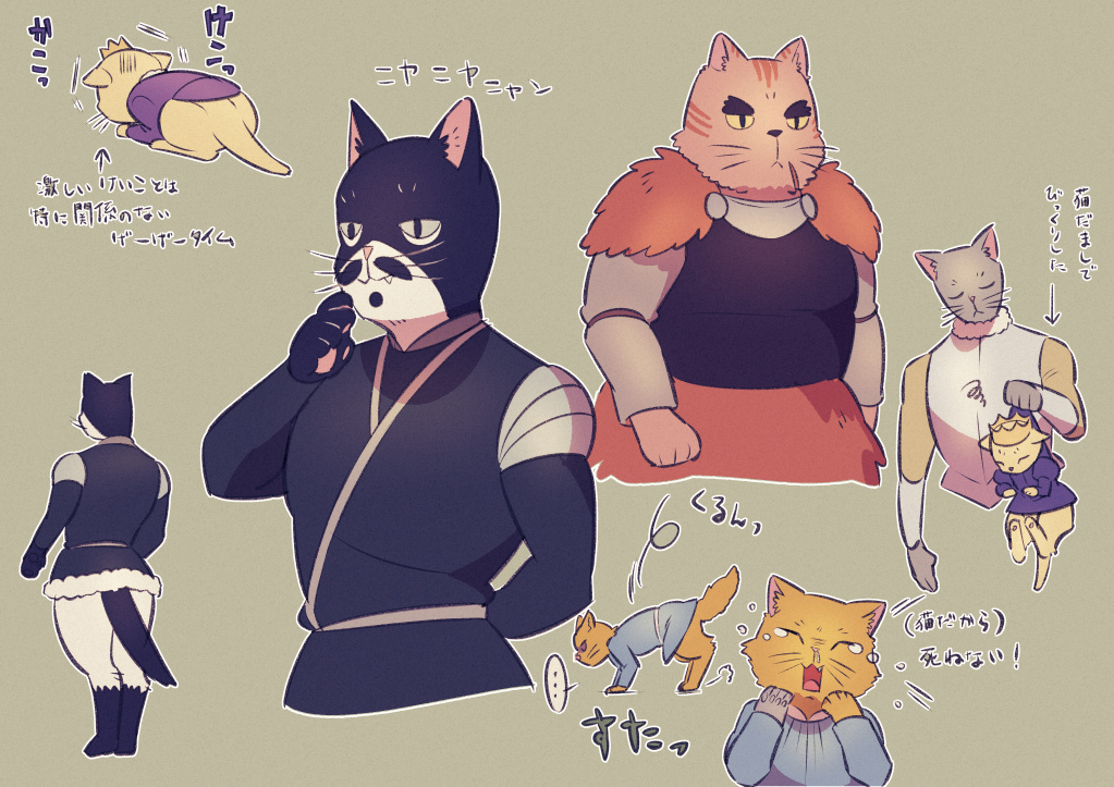 #今月描いた絵を晒そう
猫ましまし 
