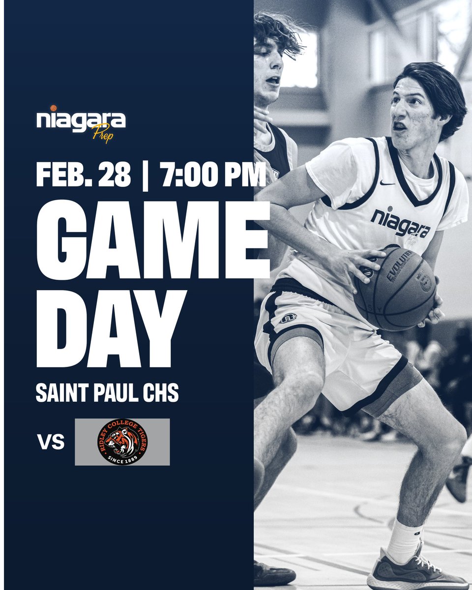 PLAY-IN GAMEDAY! 

It all comes down to this! The lads take the court tonight at 7 to take on Ridley Academy! Winner moves onto the #OSBAFinal8!

🔵Niagara Prep vs Ridley College
⌚️7:00PM
📍Saint Paul Catholic HS (Niagara Falls, ON)
📺SPCHS YouTube (Link in bio)