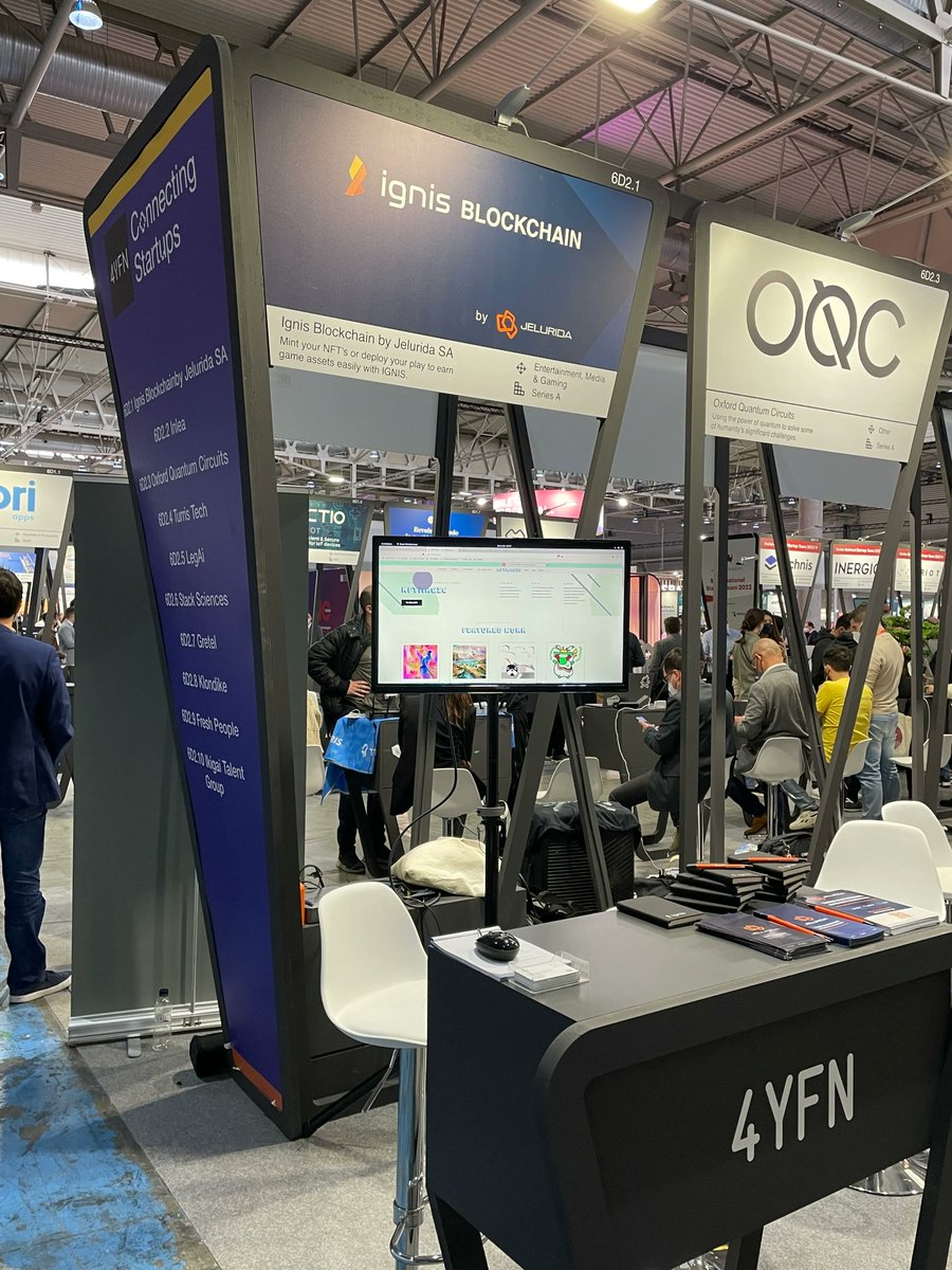 Today the #Jelurida team is presenting #Ignis #blockchain at #4YFN22 in Barcelona!
We are showcasing the amazing #NFT projects in the $IGNIS ecosystem, such as <a href="/nftmagicart/">NFTMagic</a> <a href="/sigbroapp/">SIGBRO</a> <a href="/BeingsMythical/">Mythical Beings</a>! 🚀 

Come and join us!
📍Hall 6 - 4YFN Stand 6D2.1
<a href="/4YFN_MWC/">4YFN</a> #crypto