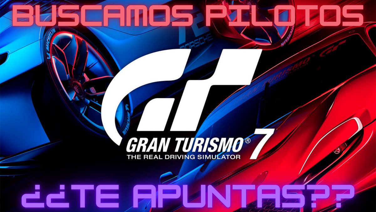 eSports Drivers (@esportsdrivers) on Twitter photo 🏁BUSCAMOS PILOTOS🏁
Ante llegada de <a href="/thegranturismo/">Gran Turismo</a> #GT7 queremos reforzar la plantilla para próximos campeonatos.
Podrás correr en los mejores campeonatos nacionales <a href="/lecesports/">LEC Esports</a> <a href="/AGarnata/">Alejandro Garnata</a> <a href="/FinaLap_eSports/">FinaLap e-Sports</a> <a href="/Desafio_GT/">Desafío SimRacing GT</a> <a href="/MundoGT/">MundoGT</a> en divisiones punteras
Contacto MD
#SDV 🖤💛 🏁BUSCAMOS PILOTOS🏁
Ante llegada de <a href="/thegranturismo/">Gran Turismo</a> #GT7 queremos reforzar la plantilla para próximos campeonatos.
Podrás correr en los mejores campeonatos nacionales <a href="/lecesports/">LEC Esports</a> <a href="/AGarnata/">Alejandro Garnata</a> <a href="/FinaLap_eSports/">FinaLap e-Sports</a> <a href="/Desafio_GT/">Desafío SimRacing GT</a> <a href="/MundoGT/">MundoGT</a> en divisiones punteras
Contacto MD
#SDV 🖤💛