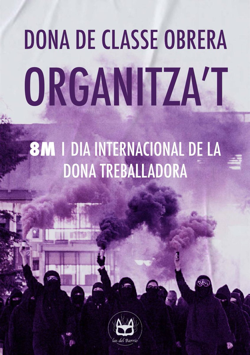 💥Aquest 8M organitzem-nos per tota la nostra classe. 

⚡Perquè es l'única manera que tenim de vèncer un sistema que ens explota dia a dia, que ens precaritza i que ens assassina en "accidents laborals"

✨Només ens queda organitzar-nos.