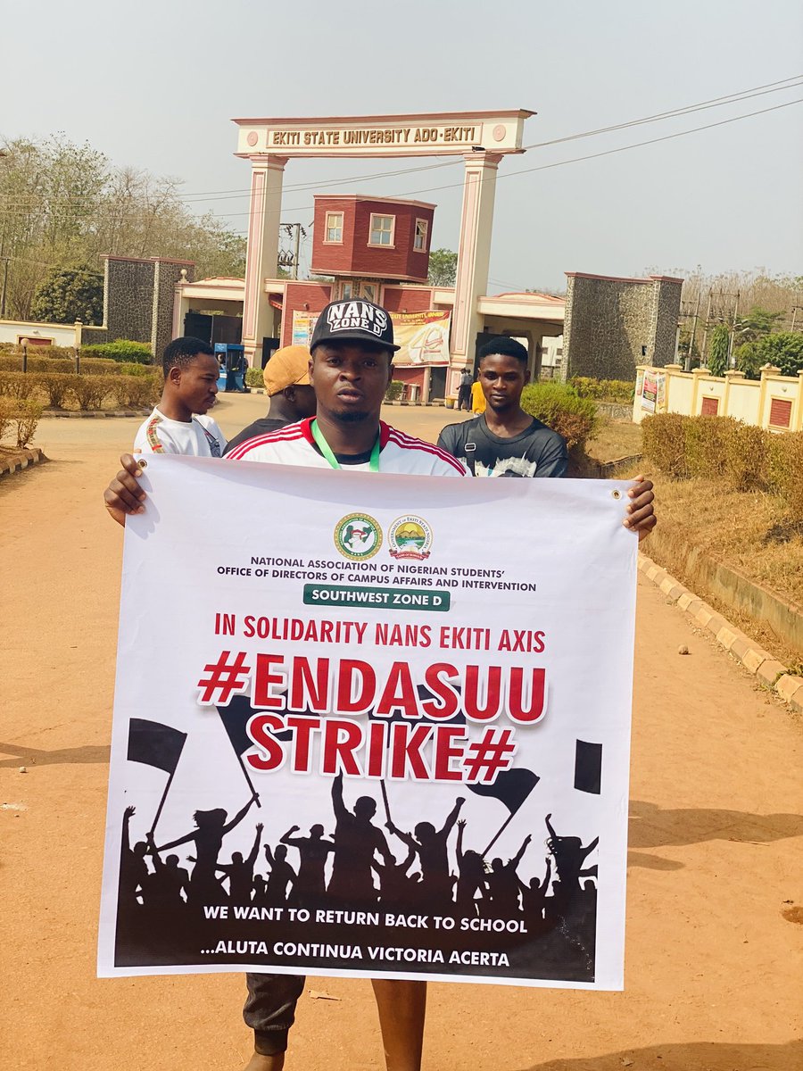 Leycondinho's tweet photo. EKITI STATE UNIVERSITY #ASUUstrike #ENDASUUSTRIKEPERMANENTLYNOW #EndAsuuStrikeNow https://t.co/0YJYMvVt00