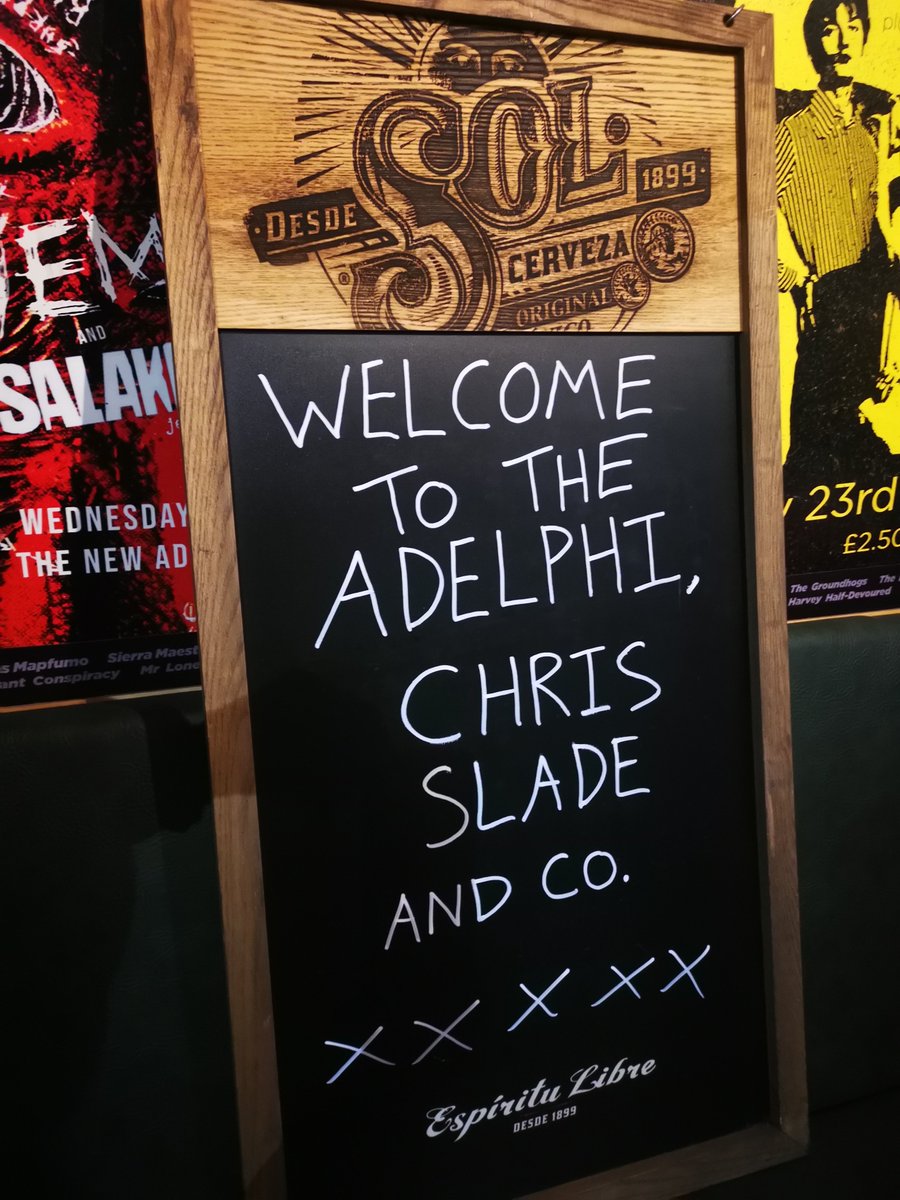 SladeTimeline's tweet photo. ⚡Thanks to everyone who came to our show Saturday night at The New Adelphi Club Hull we had a blast playing for such an appreciative audience... Special thanks to Martyn, Carlos, George and Jim for your welcome and help. Hope to see you again⚡ x #livemusic
#supportvenues https://t.co/7OJH57VW4G