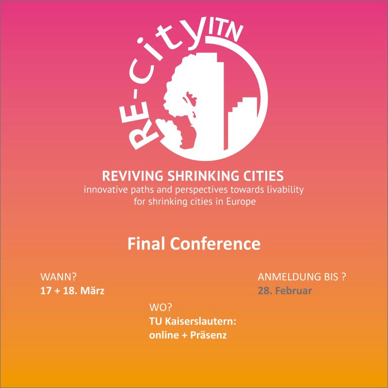 Interested in the robust&amp;sustainable development of Shrinking Cities?🌱
Free registration today on 28.02 <a href="/recity_itn/">RE-City ITN</a> uni-kl.de/re-city/re-cit…