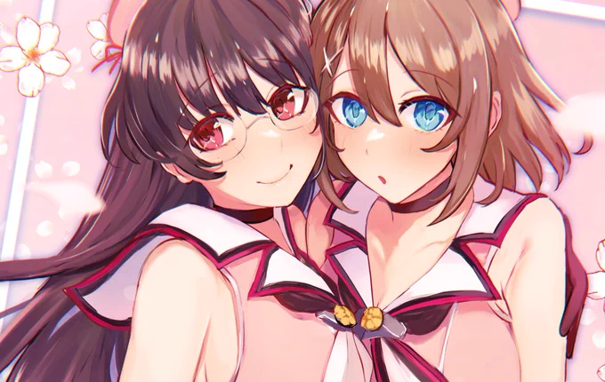 ろころこさん(@lokolokooo)主催の高雄型春合同に参加させていただきました。桜でピンクな摩耶さま&鳥海さんです
#2022高雄型春合同 