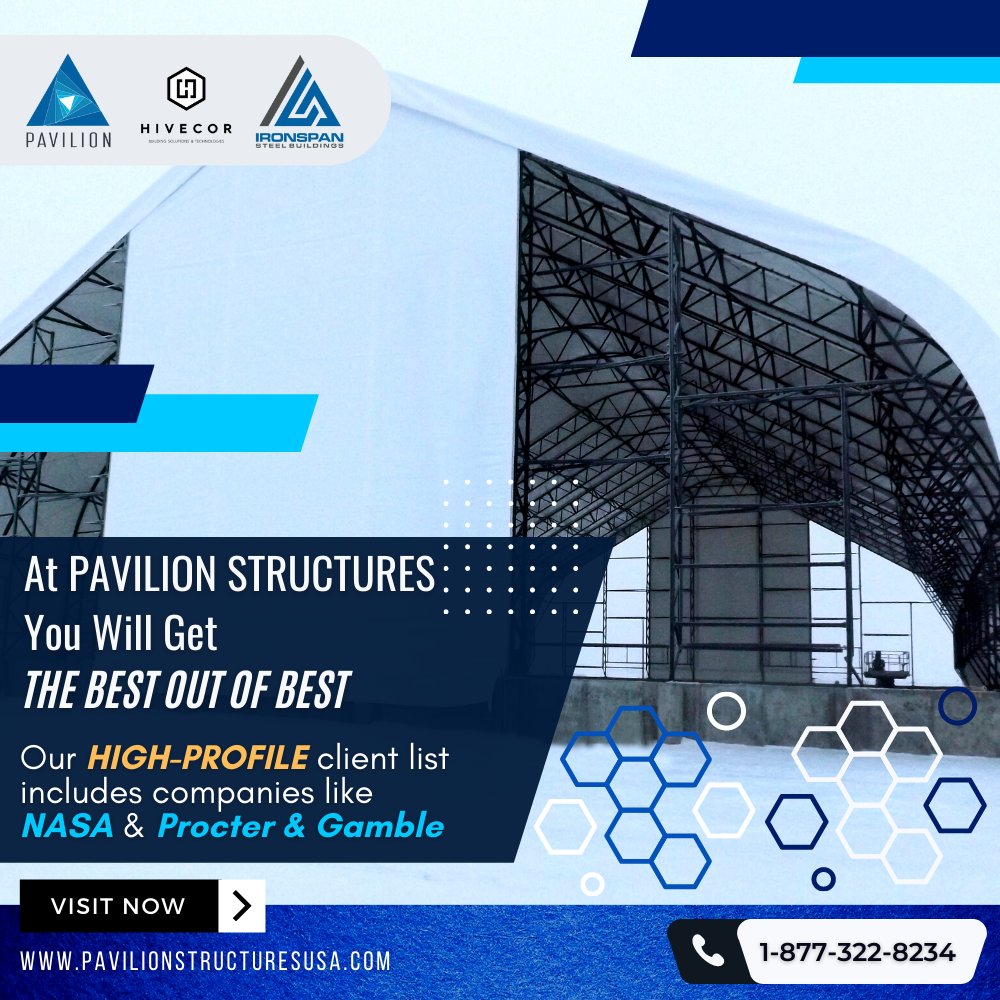 pavilion_usa's tweet photo. At Pavilion Structures you will get the best in the industry.
Visit - https://t.co/vByc0CDoi0

#pavilionstructures #unitedstates #metalbuilding #fabricbuilding #commercial #industrial #agricultural #storage #warehouse #like4likes #FolloMe https://t.co/Igh28vl8hl