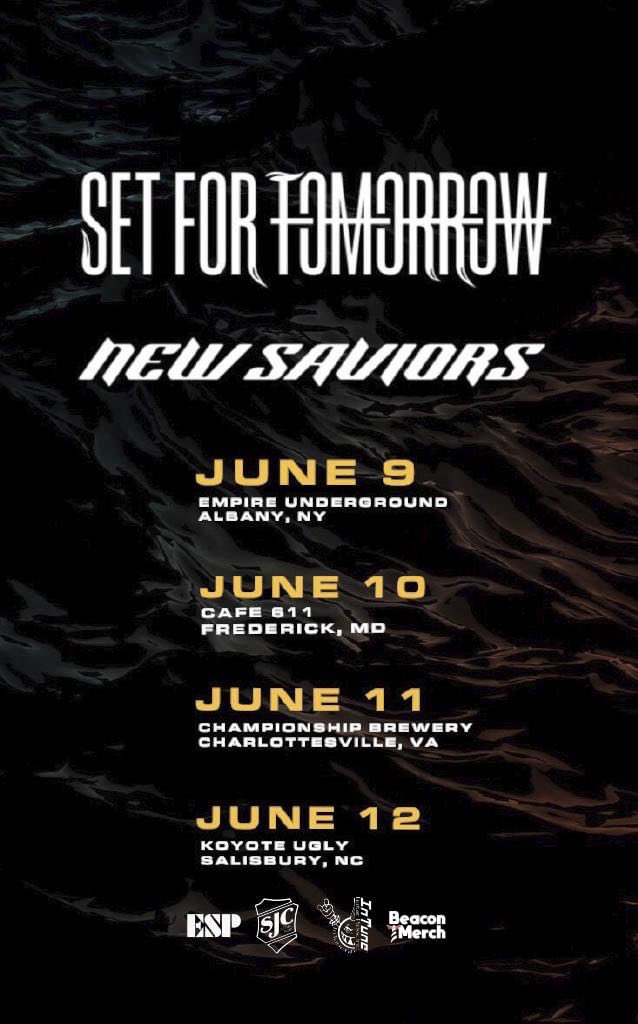 setfortomorrow's tweet photo. 🚨 SHOW ANNOUNCEMENTS 🚨

We’re hitting the road with our friends @NewSaviorsBand this June! Playing some cities we’ve never hit before 👊

Mark your calendars and come party with us 🎉 https://t.co/4G6bJ7z0SB